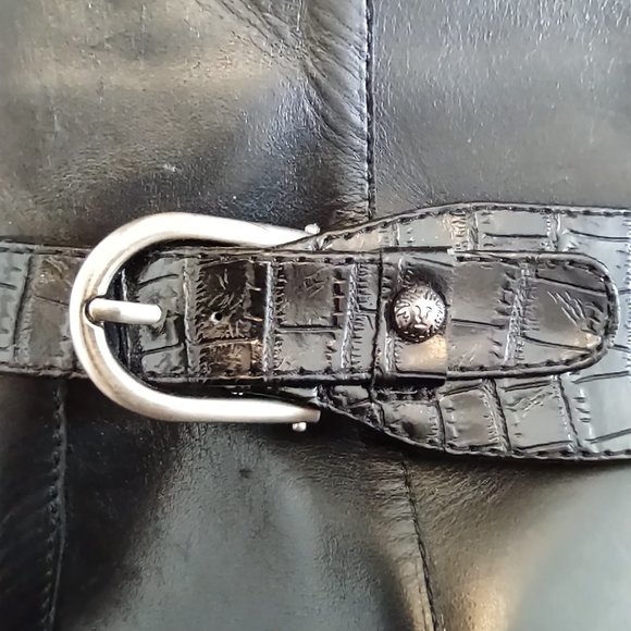 Anne Klein Akgansee Black Boots Size 8 - Picture 7 of 16